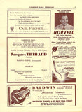 Thibaud, Jacques - Concert Program Carnegie Hall 1947