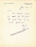 Thomson, Virgil - Autograph Lot