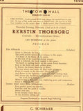 Thorborg, Kerstin - Signed Program New York 1940