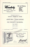 Toscanini, Arturo - Concert Program Pittsburgh 1950