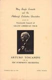 Toscanini, Arturo - Concert Program Pittsburgh 1950