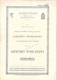 Toscanini, Arturo - Concert Program Rome 1916