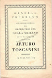 Toscanini, Arturo - Program and Playbill Collection 1915-1930