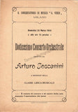 Toscanini, Arturo - Program and Playbill Collection 1915-1930