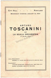Toscanini, Arturo - Program and Playbill Collection 1915-1930