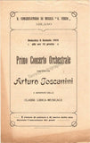 Toscanini, Arturo - Program and Playbill Collection 1915-1930