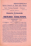 Toscanini, Arturo - Program and Playbill Collection 1915-1930