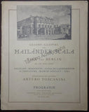 Toscanini, Arturo - Teatro La Scala on Tour Program