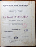Un Ballo in Maschera Signed Score