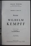 Kempff, Wilhelm - Paris Concert Program 1981