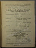 Klemperer, Otto - Krauss, Clemens - Pollak, Egon - Rosenstock, Joseph - Lot of 4 Mahler programs