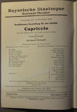 Krauss, Clemens - Capriccio World Premiere Performances Program 1942