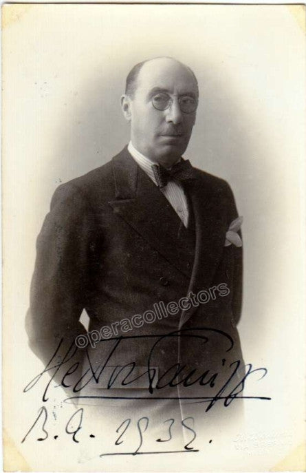 Panizza, Ettore Signed photo postcard Tamino