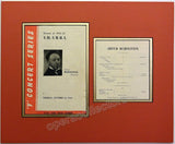 Rubinstein, Artur - Signed Program with Photo + Concert Program Clip