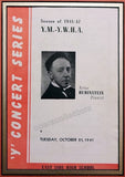 Rubinstein, Artur - Signed Program with Photo + Concert Program Clip