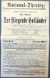 Wagner Operas at the National Theater Munich 1924-25 - Lot of 5 Playbills