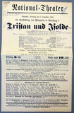 Wagner Operas at the National Theater Munich 1924-25 - Lot of 5 Playbills
