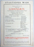 Wagner Operas at Vienna Staatsoper Programs 1942-44