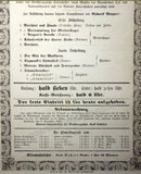 Wagner, Richard - Playbill Concert 1863 with Wagner Conducting his Own Music!