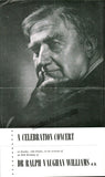 Vaughan Williams, Ralph - Concert Program 80th Birthday London 1952