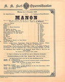 Vienna Hof-Opern Theater - Lot of 31 Opera Program-Playbills 1874-1937
