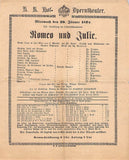 Vienna Hof-Opern Theater - Lot of 31 Opera Program-Playbills 1874-1937