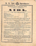 Vienna Hof-Opern Theater - Lot of 31 Opera Program-Playbills 1874-1937