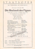 Vienna State Opera Program Lot 1946