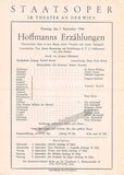 Vienna State Opera Program Lot 1946