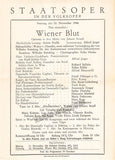 Vienna State Opera Program Lot 1946