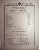 Vienna Theater Playbills - Large Lot 1875-1930