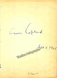 Copland, Aaron - Signed Album Page 1955