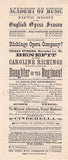 Academy of Music - Collection of 10 Opera & Theater Playbills 1860s