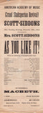 Academy of Music - Collection of 10 Opera & Theater Playbills 1860s