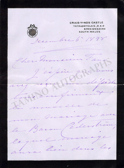 Patti, Adelina - Autograph Letter Signed