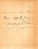 Patti, Adelina - Autograph Note Signed 1882