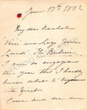 Patti, Adelina - Autograph Note Signed 1882