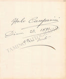 Patti, Adelina - Nicolini, Ernesto - Campanini, Italo - Signed Album Page