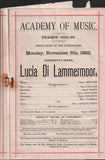 Patti, Adelina - Unsigned Opera Program Lucia di Lammermoor 1882