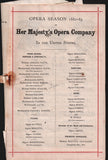 Patti, Adelina - Unsigned Opera Program Lucia di Lammermoor 1882