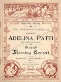Patti, Adelina - Concert Program Dublin 1907