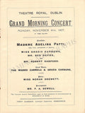 Patti, Adelina - Concert Program Dublin 1907