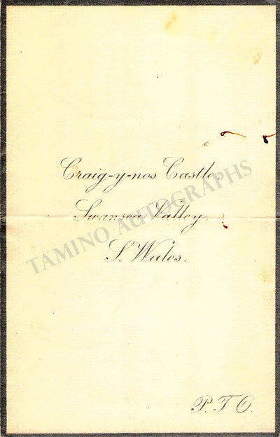 Patti, Adelina - Wedding Announcement 1886