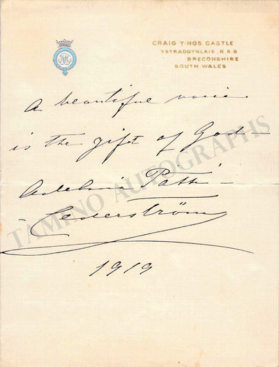 Signed Text Quote (1919)