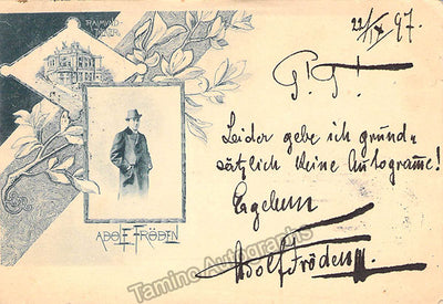 Froden, Adolph - Signed Photograph 1897