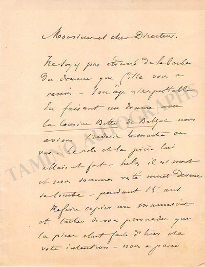 Jaime, Adolphe - Autograph letter Signed