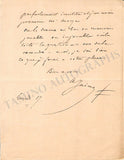 Jaime, Adolphe - Autograph letter Signed