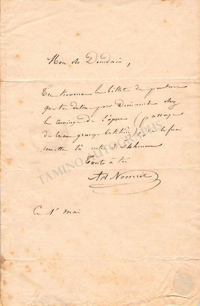 Nourrit, Adolphe - Autograph Note Signed