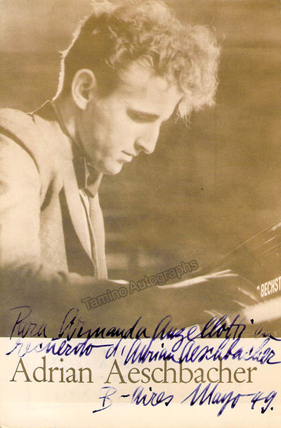 Aeschbacher, Adrian - Signed Photograph 1949