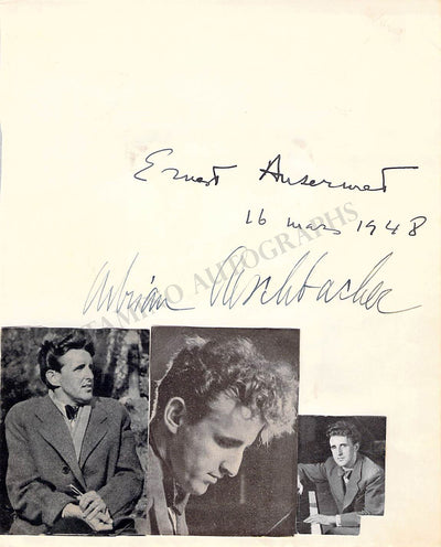 Ansermet, Ernest - Aeschbacher, Adrian - Signed Album Page 1948
